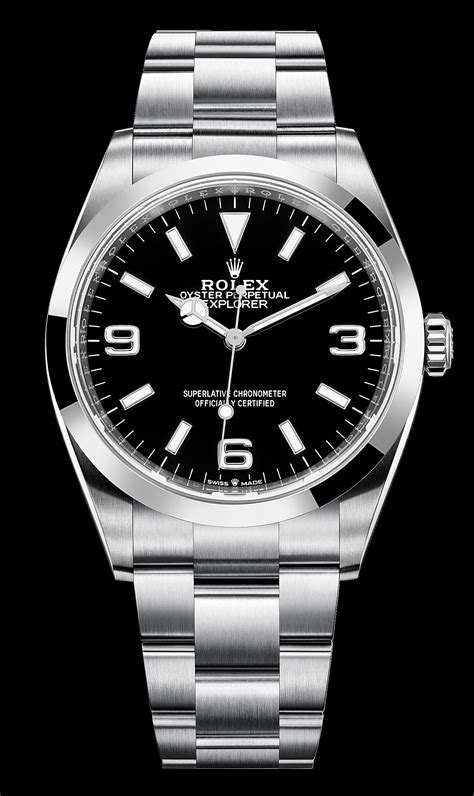 rolex explorer i 36mm in acciaio ref. 124270|rolex explorer 36 dial.